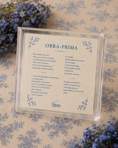 Acrílico Poema Obra-Prima