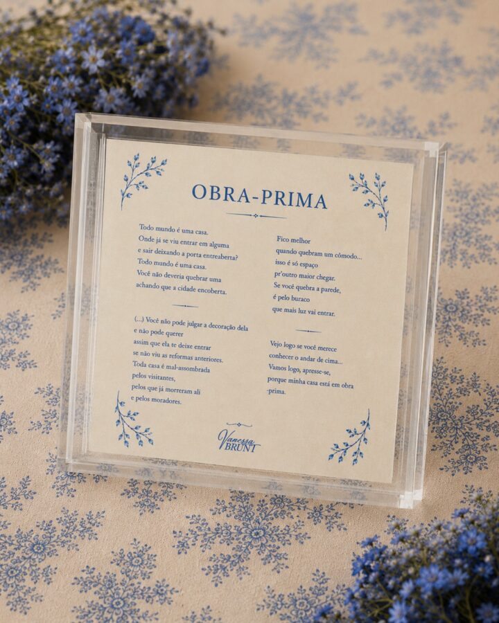 Acrílico Poema Obra-Prima