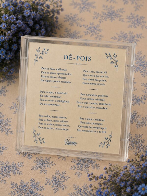 Acrílico Poema Dê-Pois